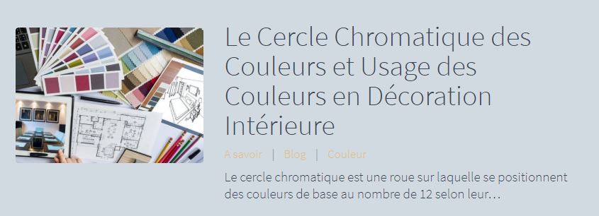 cercle chromatique pour votre décoration intérieure