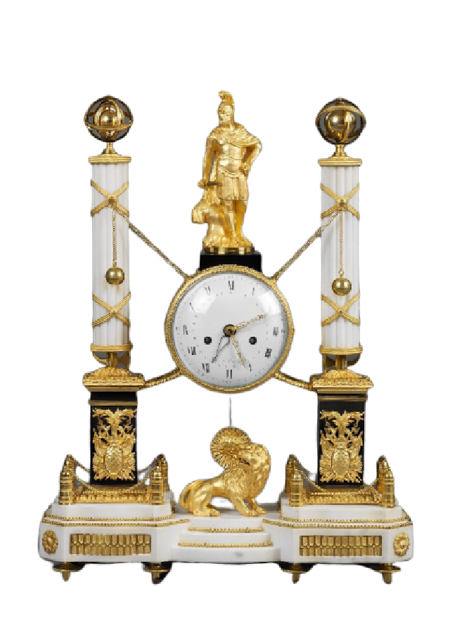 mobilier de style Louis XVI : Pendule à portique