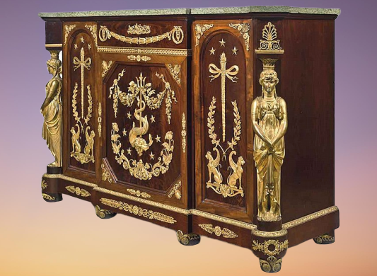 buffet de style empire rehaussé de bronze doré