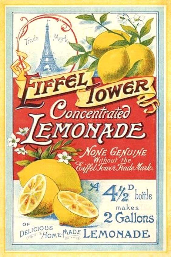 Publicité affiche art nouveau pour de la limonade