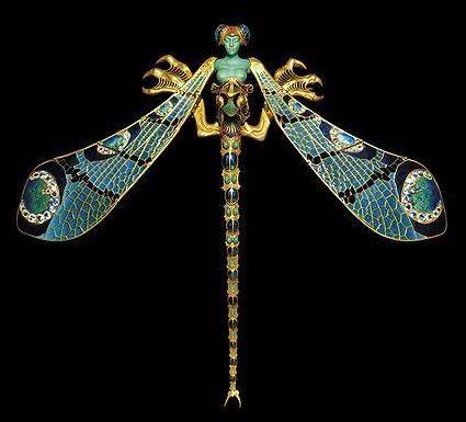 Art Nouveau : Bijou libellule de rené lalique